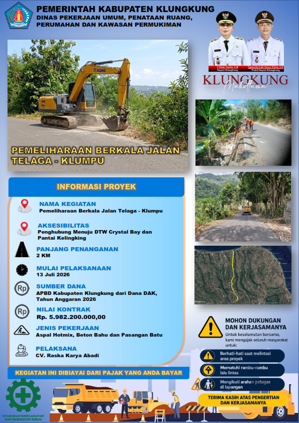 Pemeliharaan Berkala Jalan Telaga – Klumpu