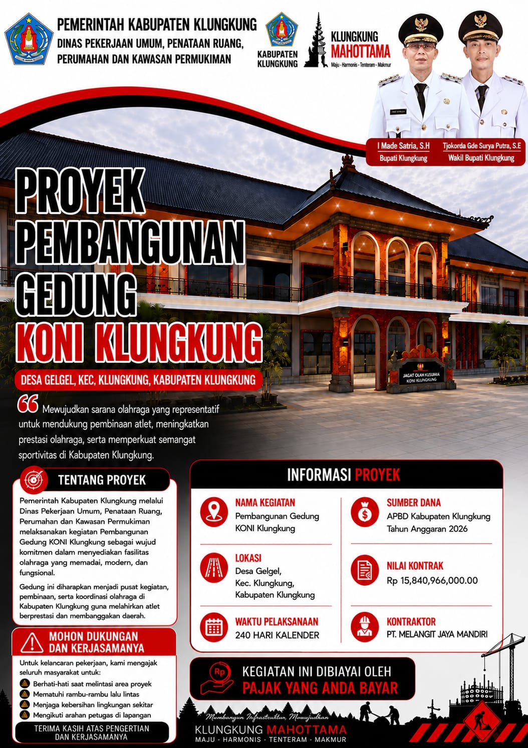 Proyek Pembangunan Gedung KONI Klungkung