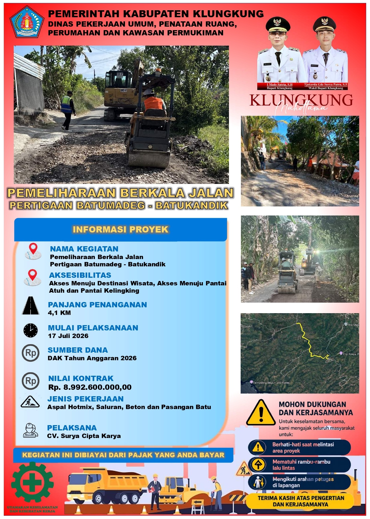 Pemeliharaan Berkala Jalan Pertigaan Batumadeg – Batukandik