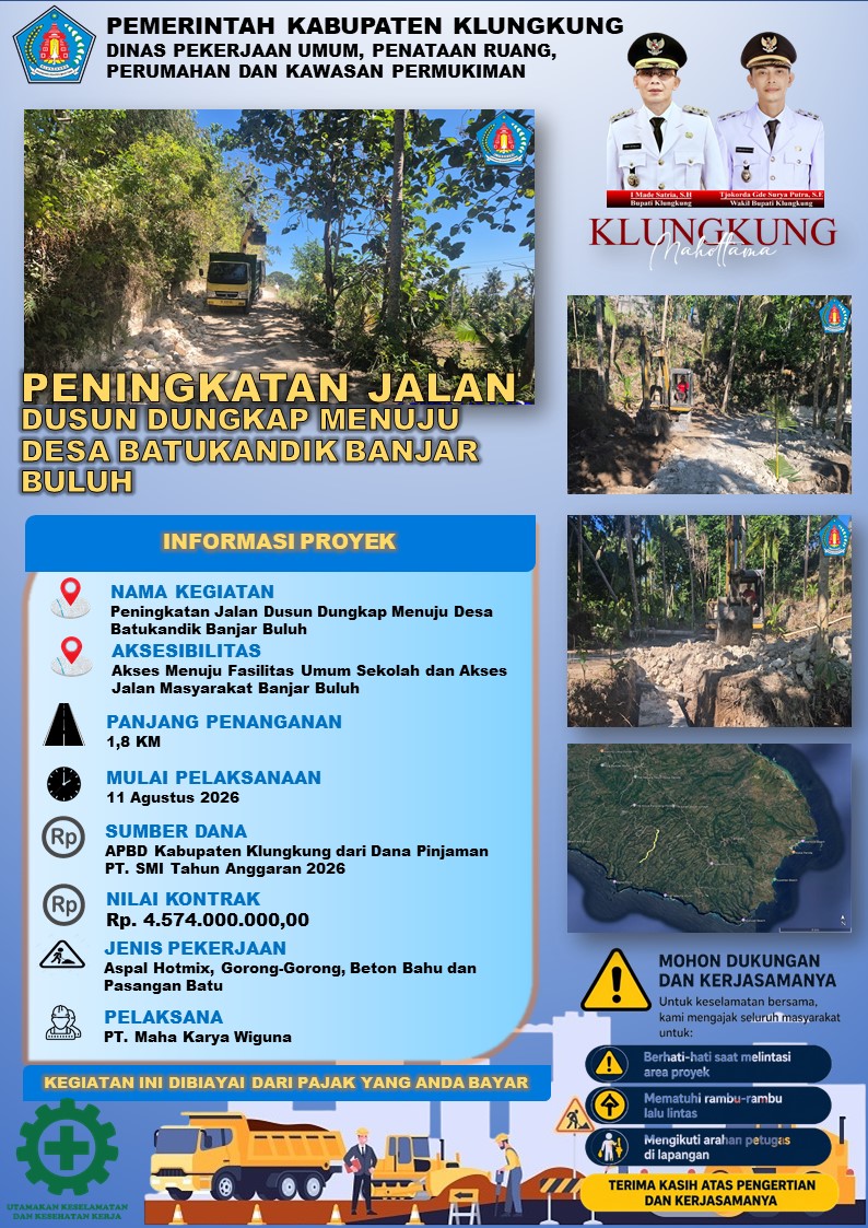 Peningkatan Jalan Dusun Dungkap Menuju Desa Batukandik Banjar Buluh