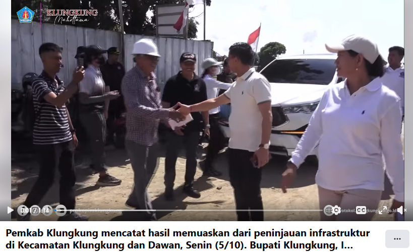 Pemkab Klungkung mencatat hasil memuaskan dari peninjauan infrastruktur di Kecamatan Klungkung dan Dawan